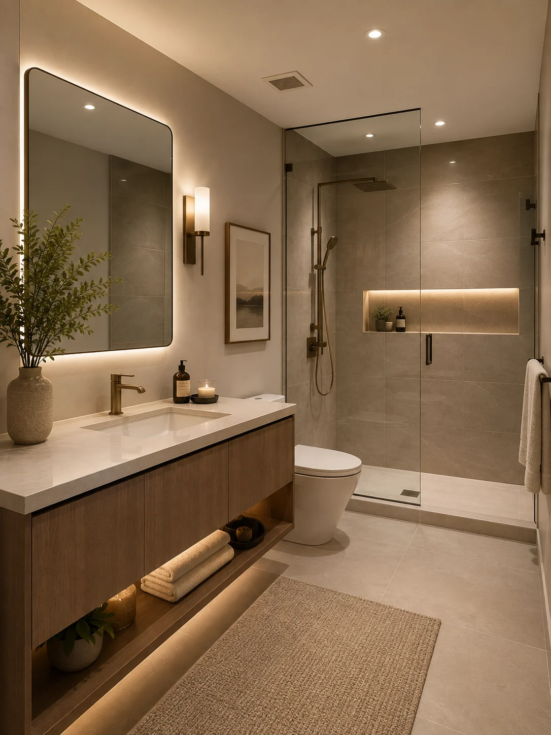 Conceptual bathroom rendering for Casabella Towns